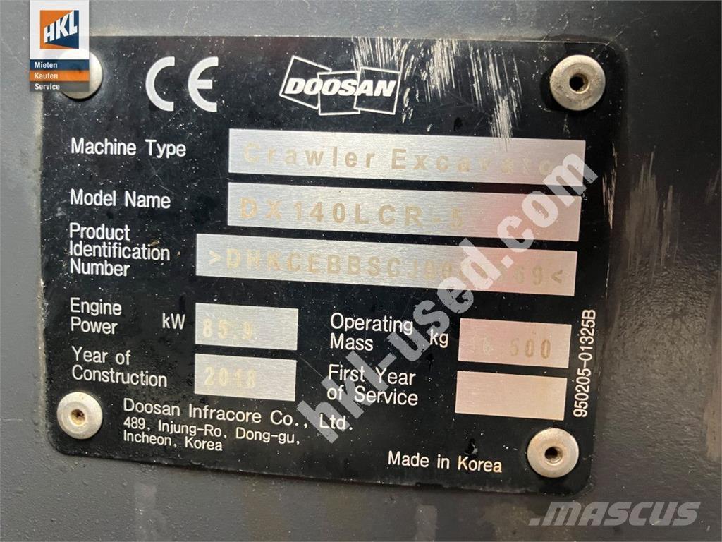 Doosan DX 140 LCR-5 Telakaivukoneet