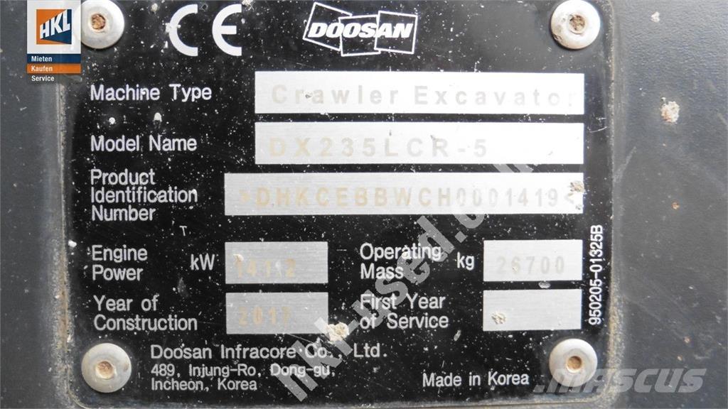 Doosan DX 235 LCR-5 Telakaivukoneet