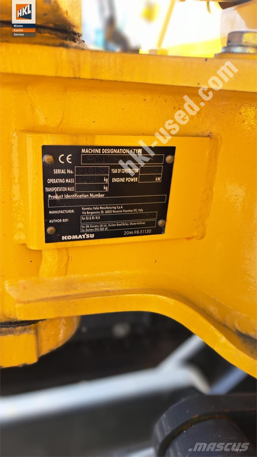Komatsu PC 17 R-5 Minikaivukoneet < 7t