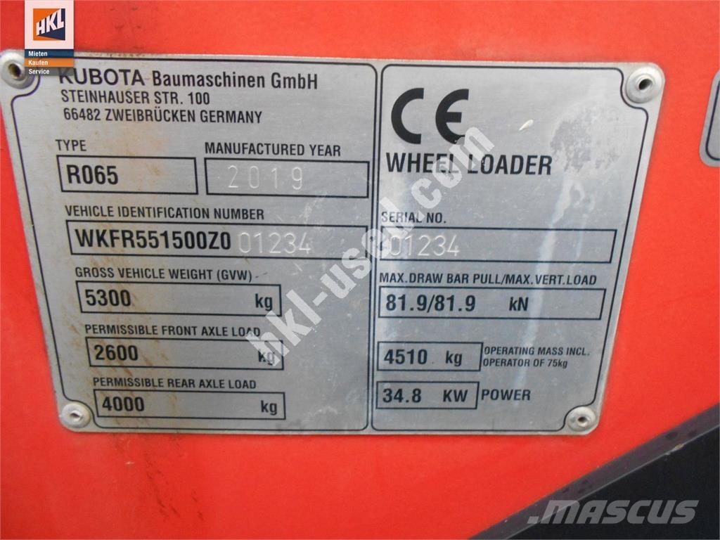 Kubota R 065 Pyöräkuormaajat