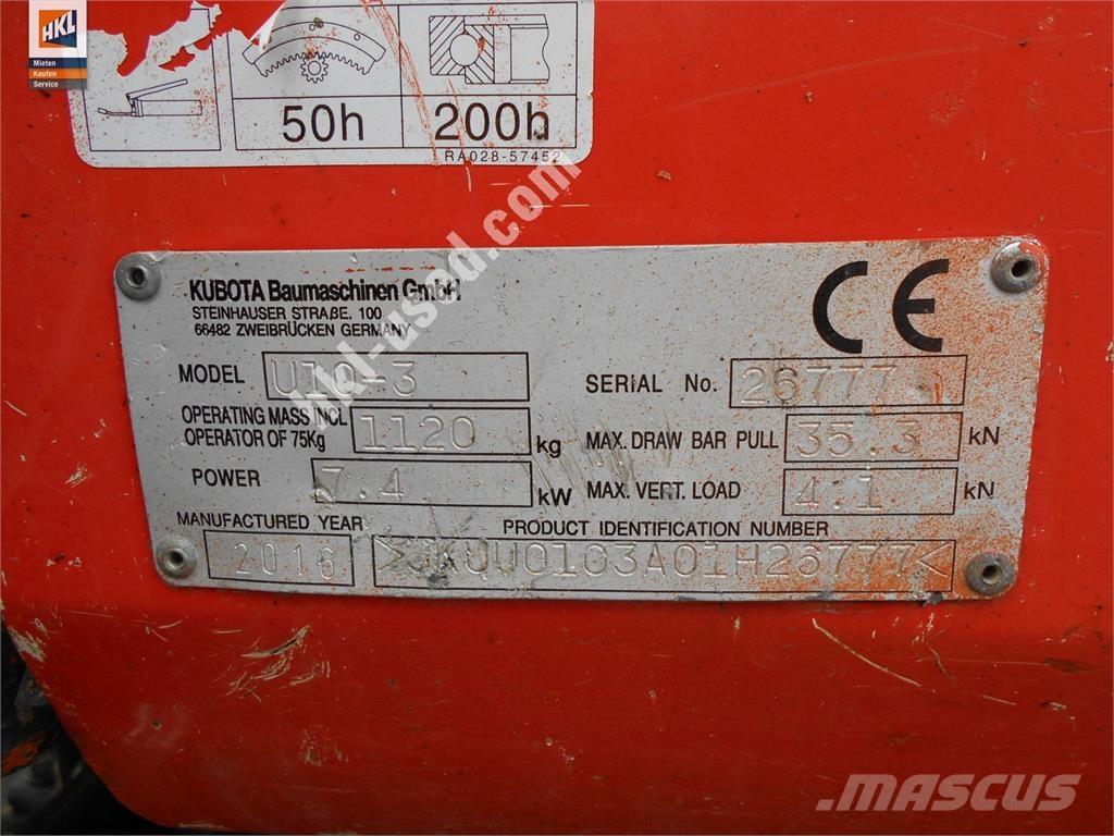 Kubota U 10-3 Minikaivukoneet < 7t