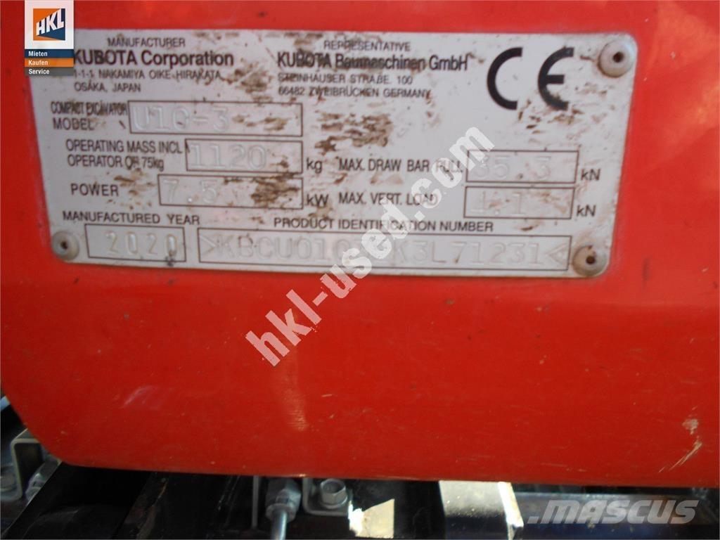 Kubota U 10-3 Minikaivukoneet < 7t