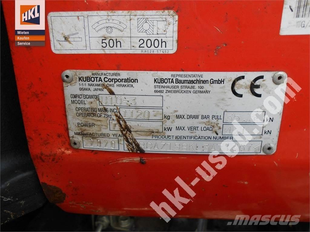 Kubota U 10-3 Minikaivukoneet < 7t