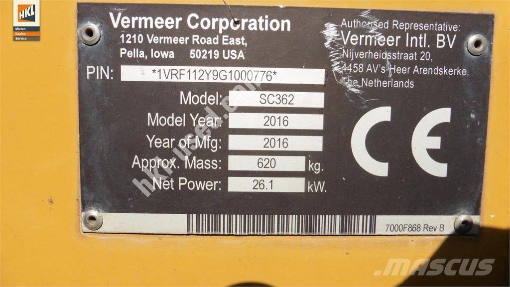 Vermeer SC 362 Muut koneet
