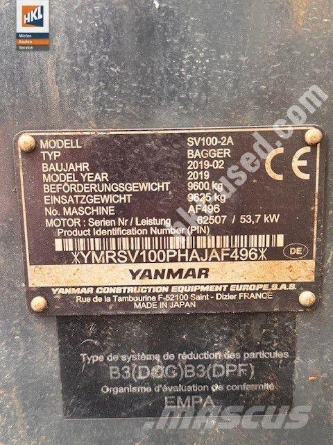Yanmar SV 100-2 Minikaivukoneet < 7t