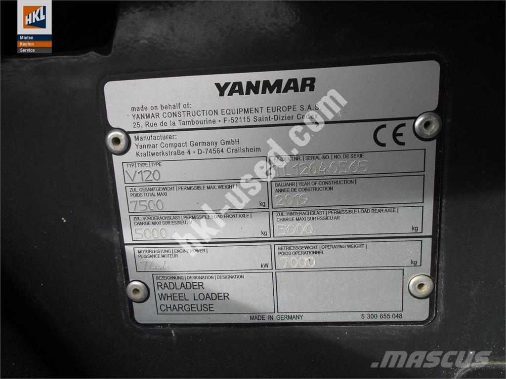 Yanmar V 120 Pyöräkuormaajat