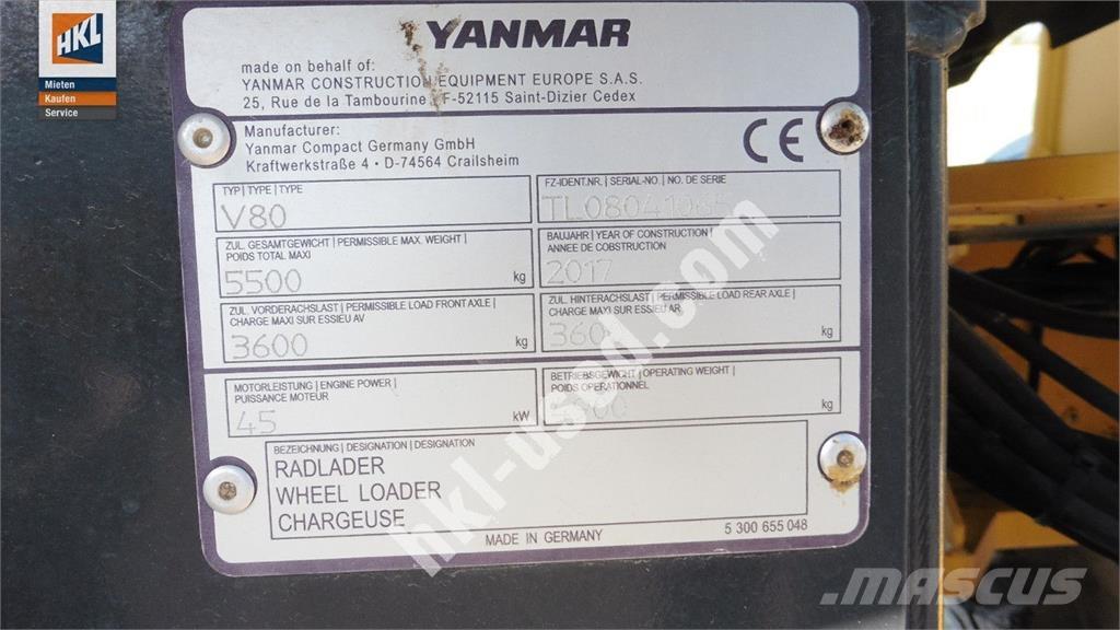 Yanmar V 80 Pyöräkuormaajat