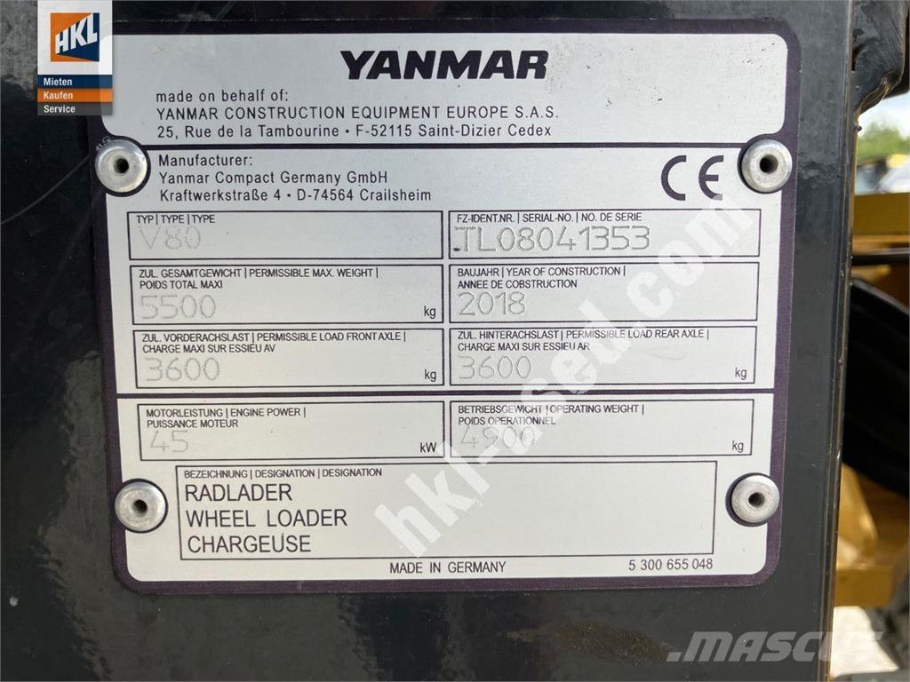 Yanmar V 80 Pyöräkuormaajat