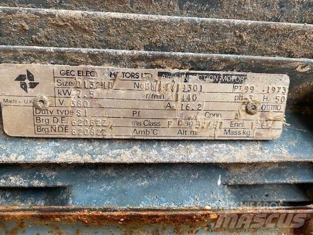  7,5 kW GEC D132ND E-Motor Moottorit