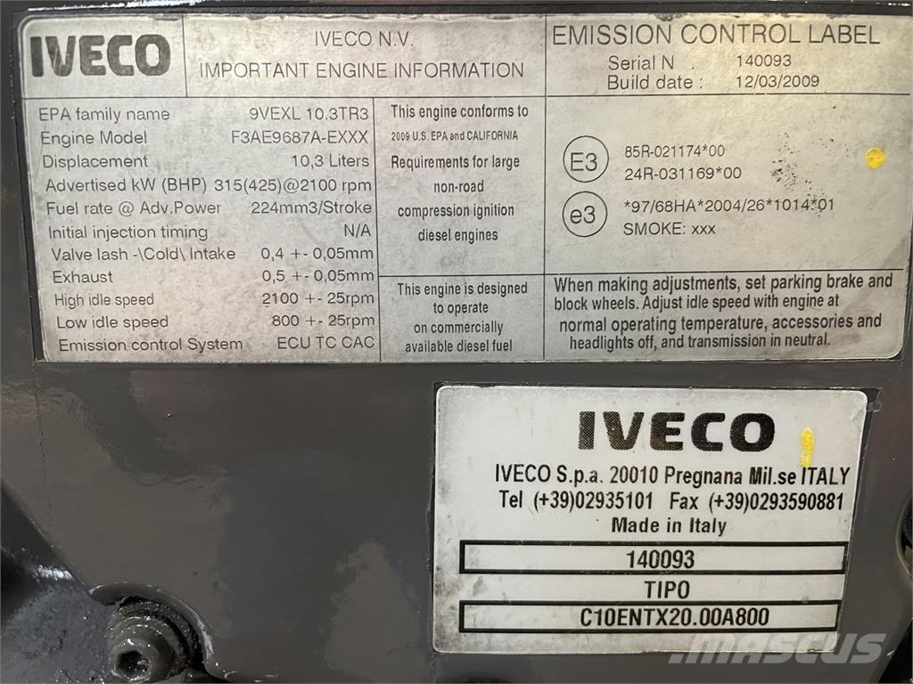 Iveco F3AE9687A motor Moottorit