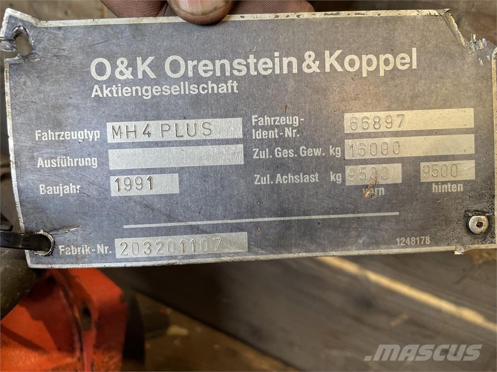 O&K MH4 Plus svirvel Hydrauliikka