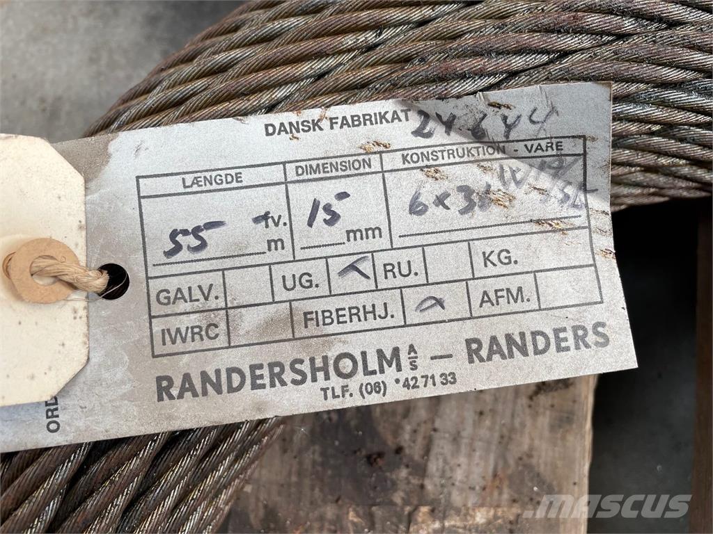  Stålwire Ø15 mm Nosturien osat ja lisävarusteet