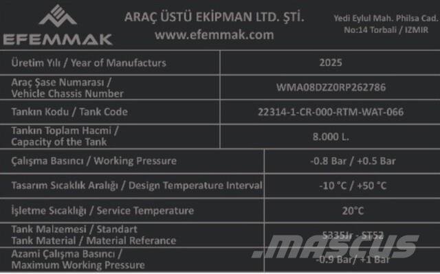 MAN TGM18.250 Vesisäiliöautot