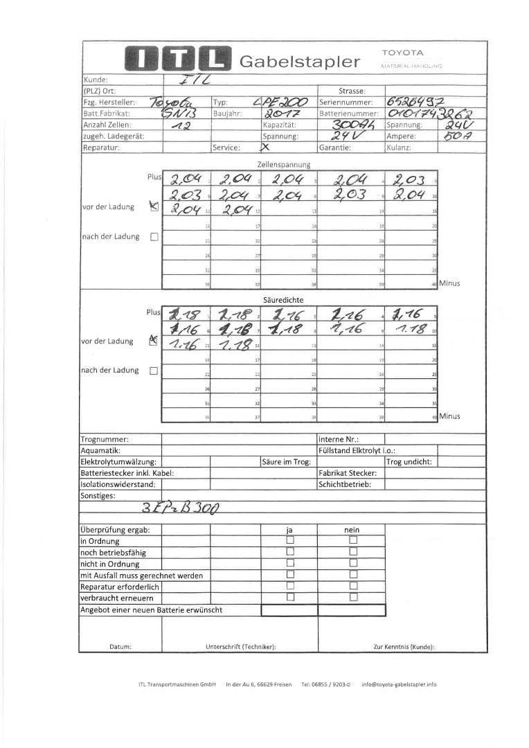 Toyota LPE200 Lavansiirtotrukit