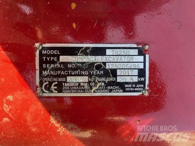 Takeuchi TB250 Midikaivukoneet 7t - 12t