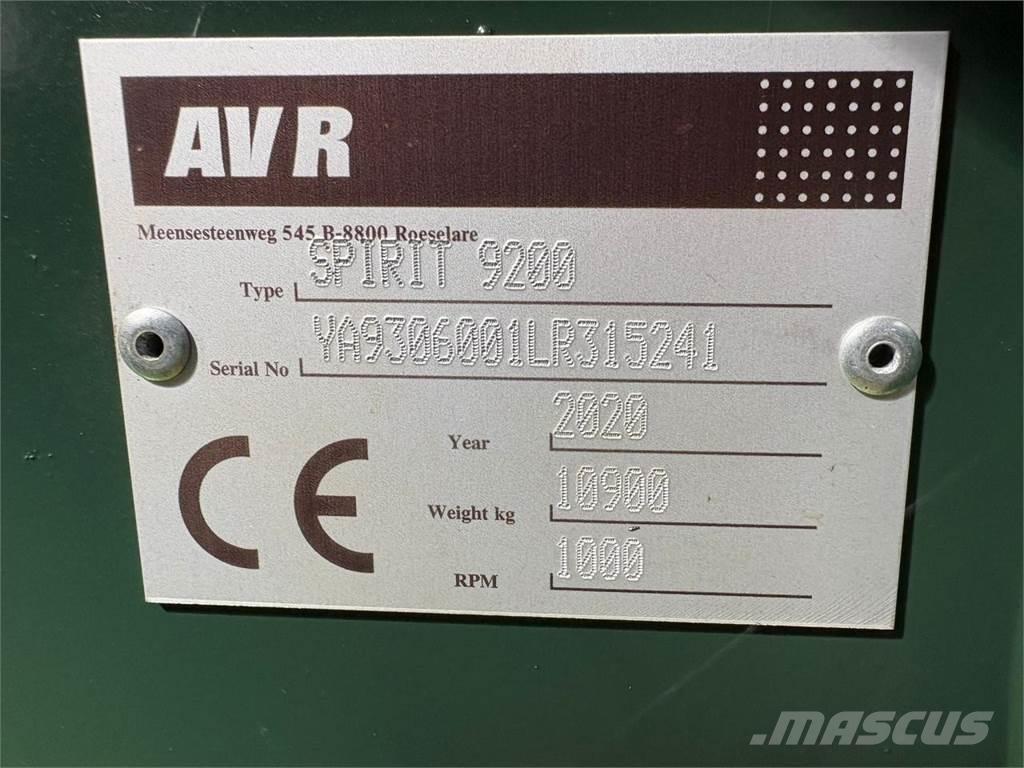 AVR SPIRIT 9200 Perunannostokoneet