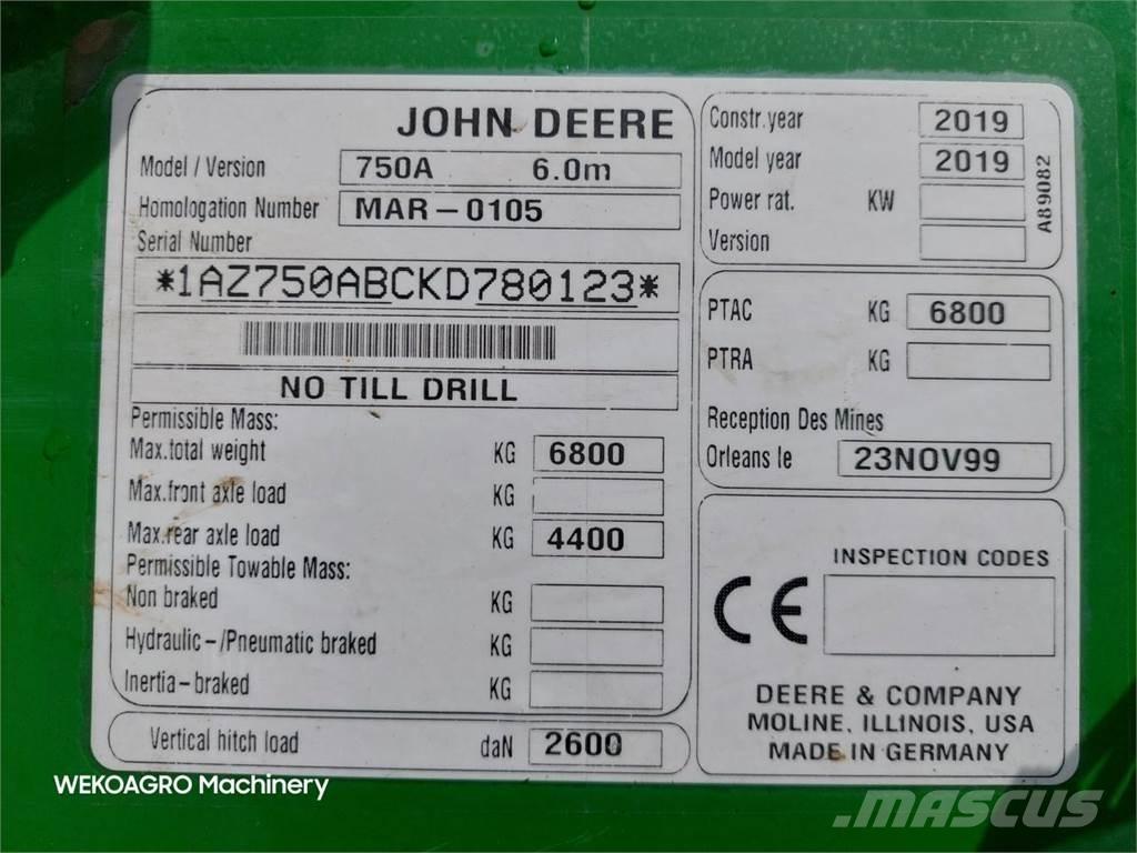 John Deere 750 A Kylvökoneet