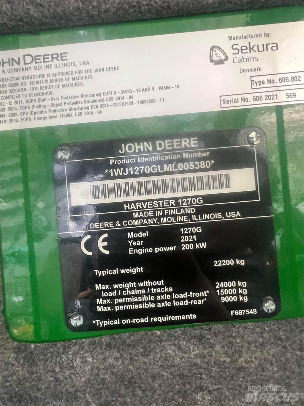 John Deere 1270G Harvesterit
