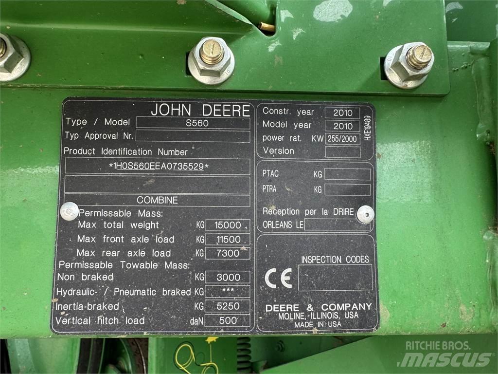 John Deere S560 Leikkuupuimurit