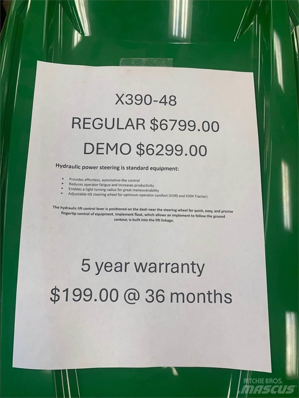 John Deere X390 Taajamatraktorit