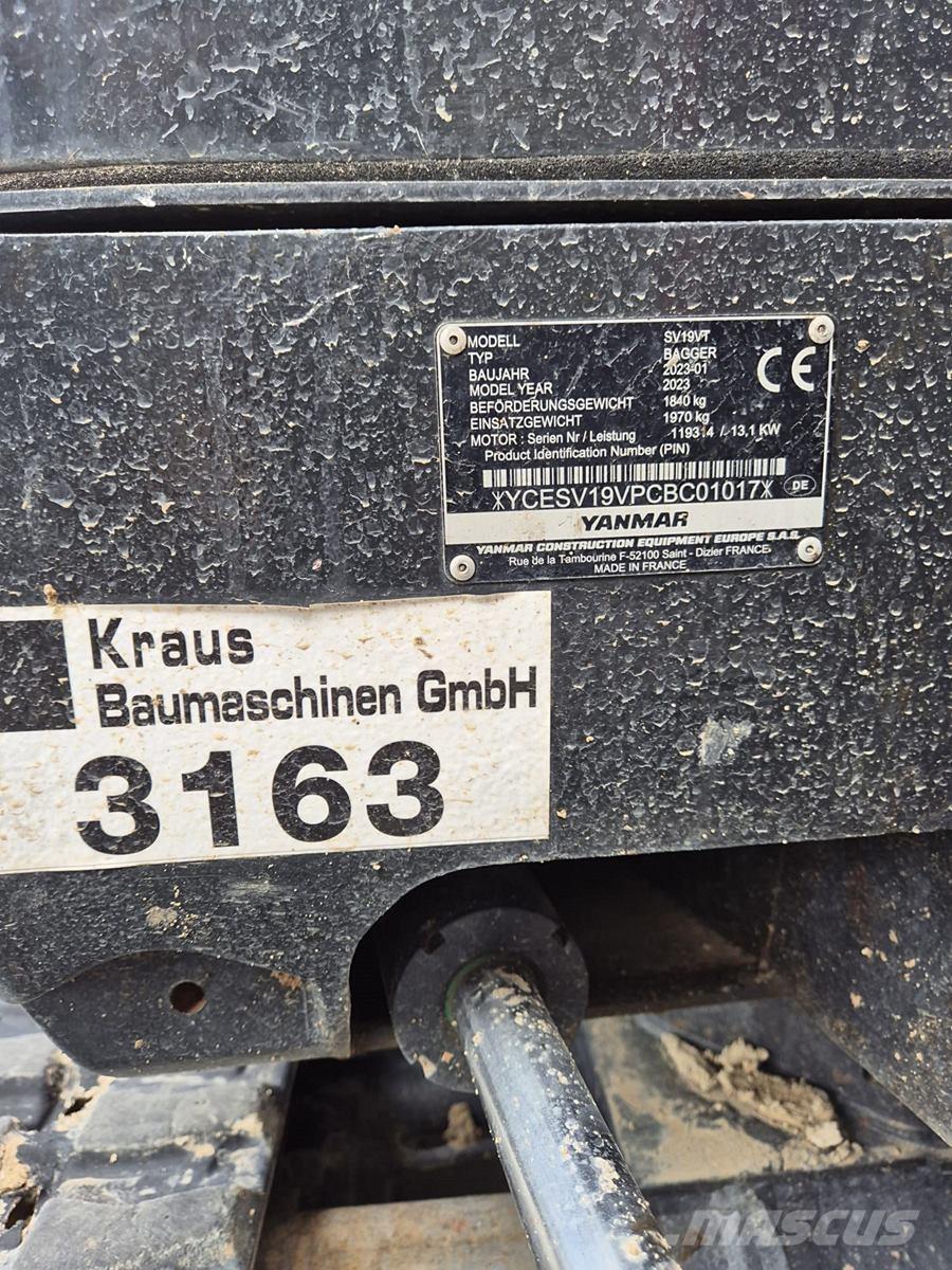 Yanmar SV 19 Minikaivukoneet < 7t