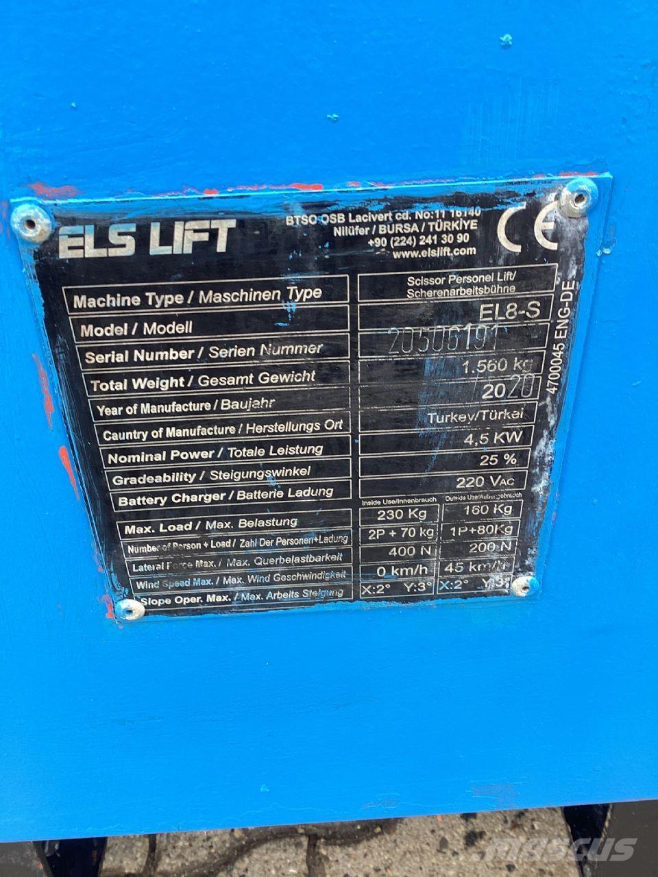ELS LIFT EL8-S Saksilavat