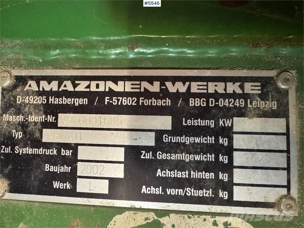 Amazone VE 401 Kylvökoneet