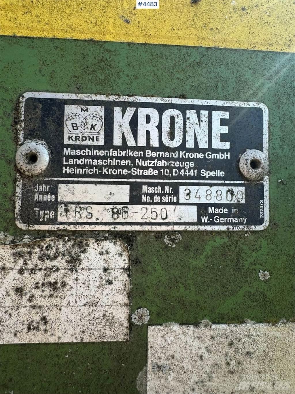 Krone TRS 86 Muut maanmuokkauskoneet ja lisävarusteet