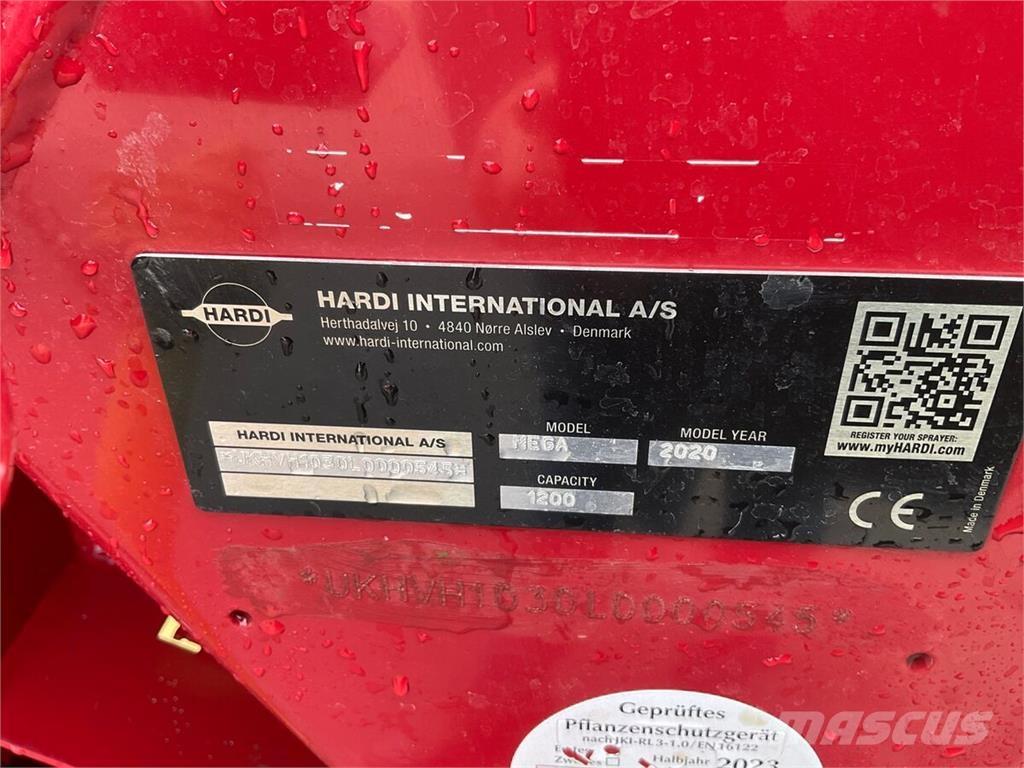Hardi MEGA 1200 Hinattavat ruiskut