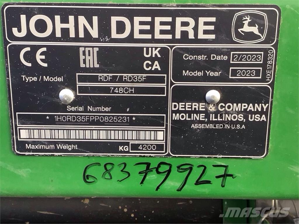 John Deere S 780 Leikkuupuimurit