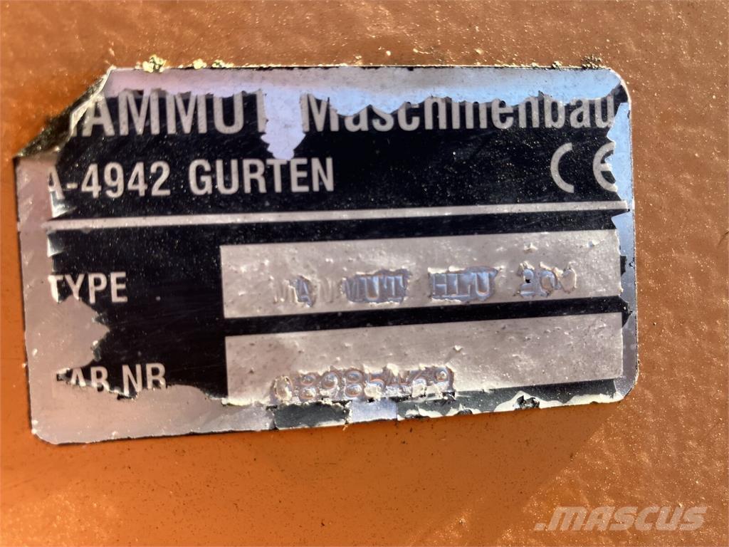 Mammut HLU 200 Etukuormaimen varusteet
