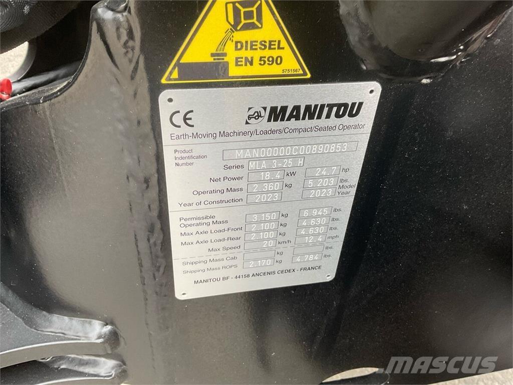 Manitou MLA 3-25 H Etukuormaimet ja kaivuulaitteet