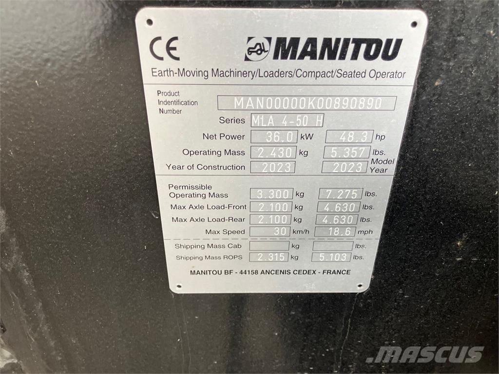 Manitou MLA 4-50 Etukuormaimet ja kaivuulaitteet