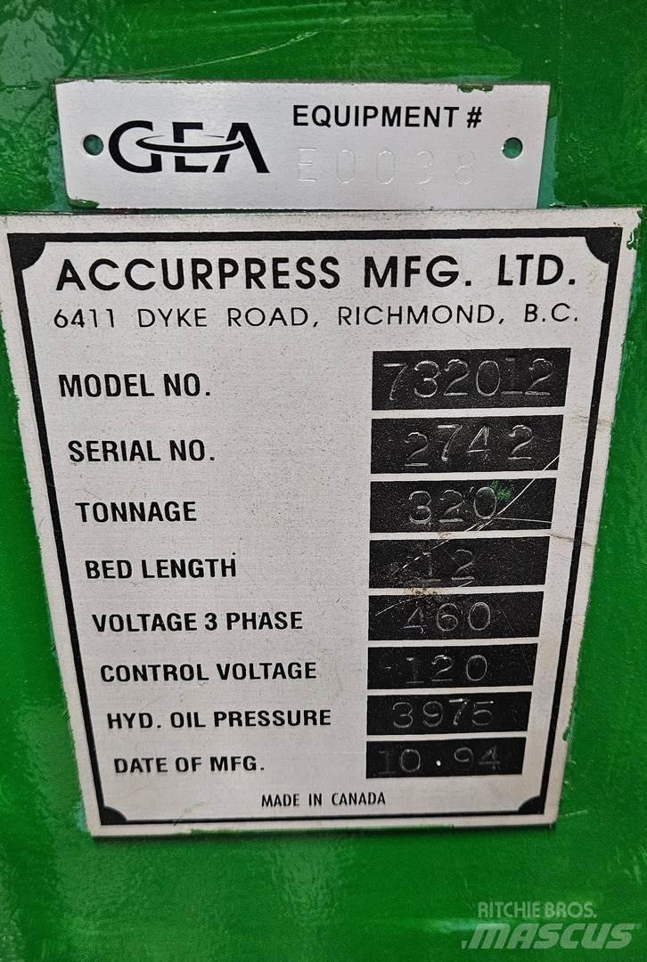  ACCURPRESS 732012 Muut koneet