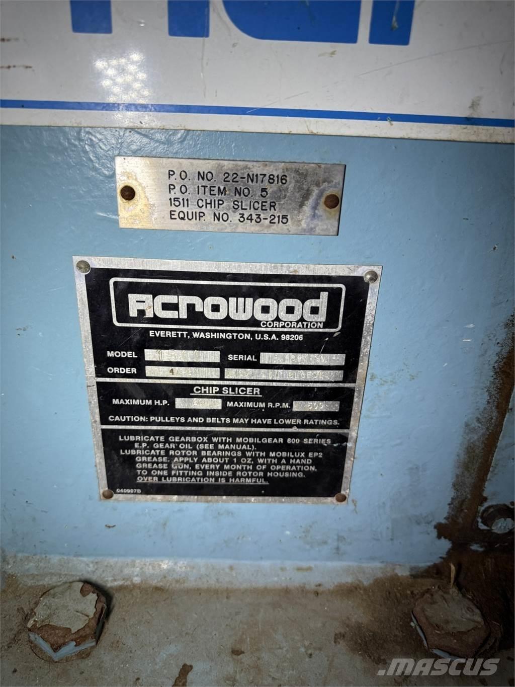  ACROWOOD 1511 Haketuskoneet