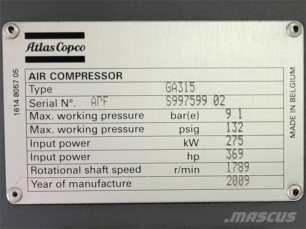 Atlas Copco GA315 Kompressorit