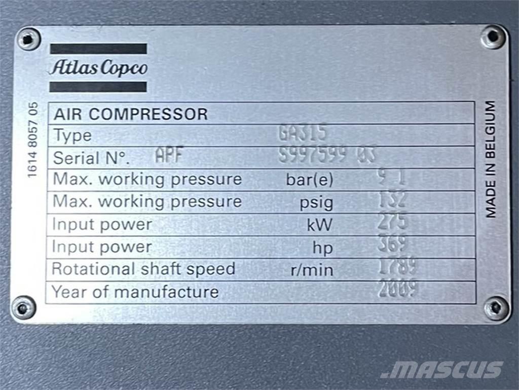 Atlas Copco GA315 Kompressorit