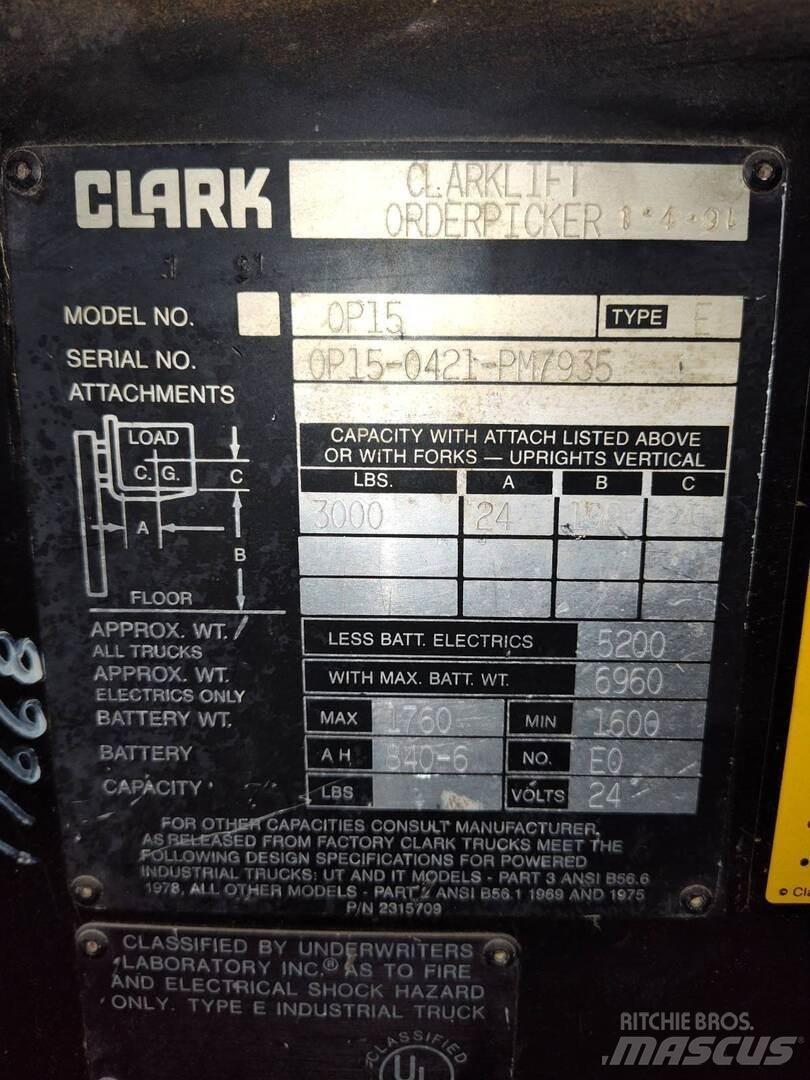 Clark OP-15 Muut koneet