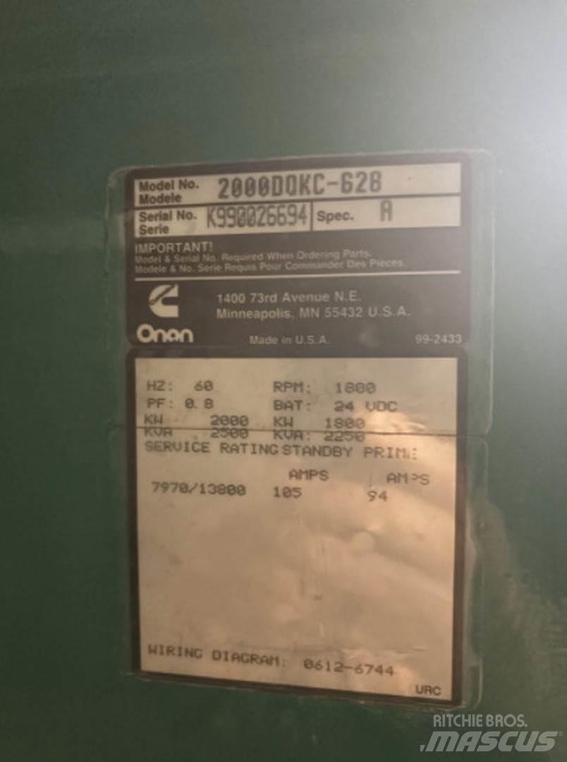 Cummins 2000DQKC-628 Dieselgeneraattorit