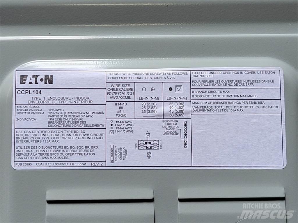 Eaton CCPL104 Muut koneet