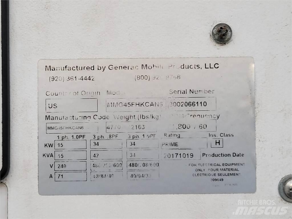 Generac MMG45FHKCAN6 Dieselgeneraattorit