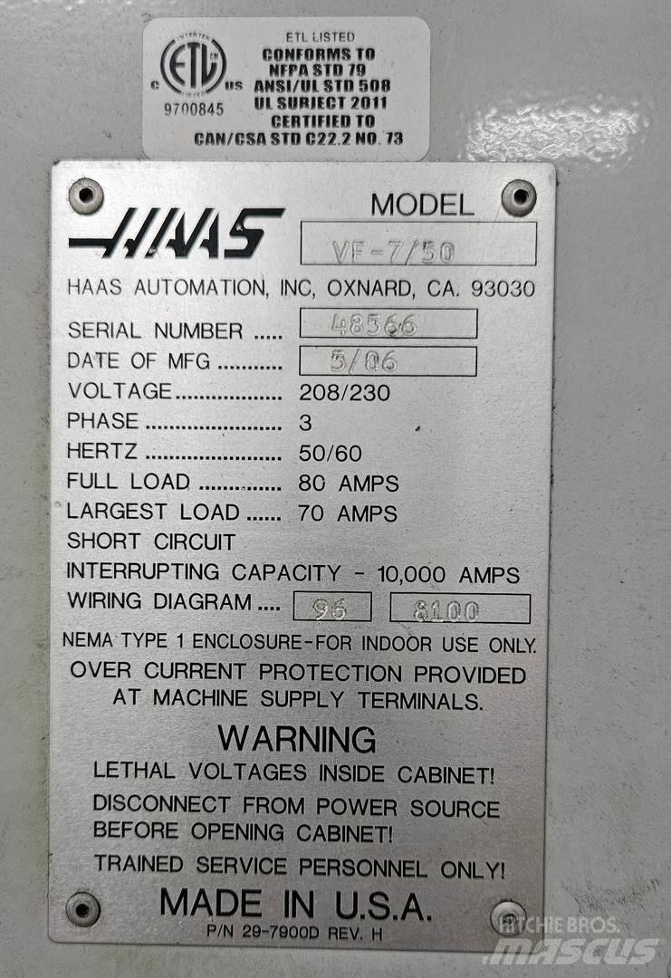 Haas VF-7/50 Muut koneet