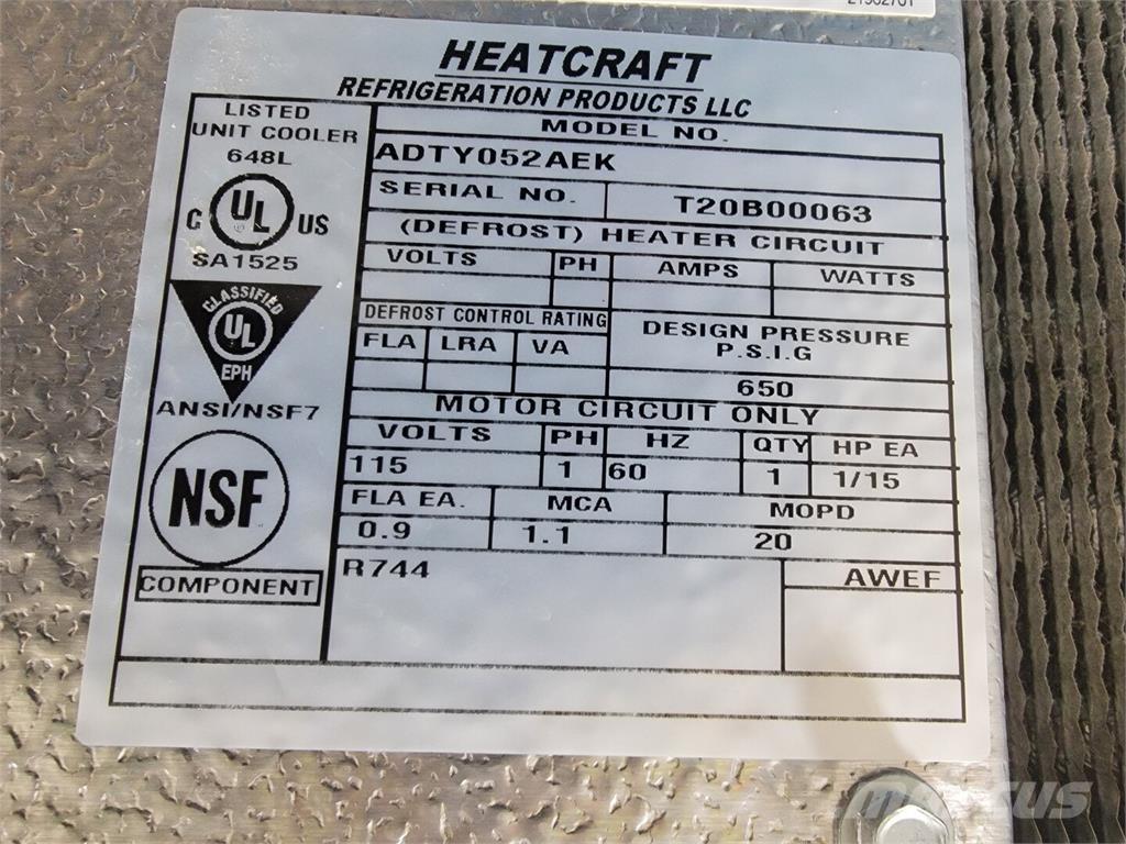  HEATCRAFT ADTY052AEK Lämmitys- ja sulatuslaitteet