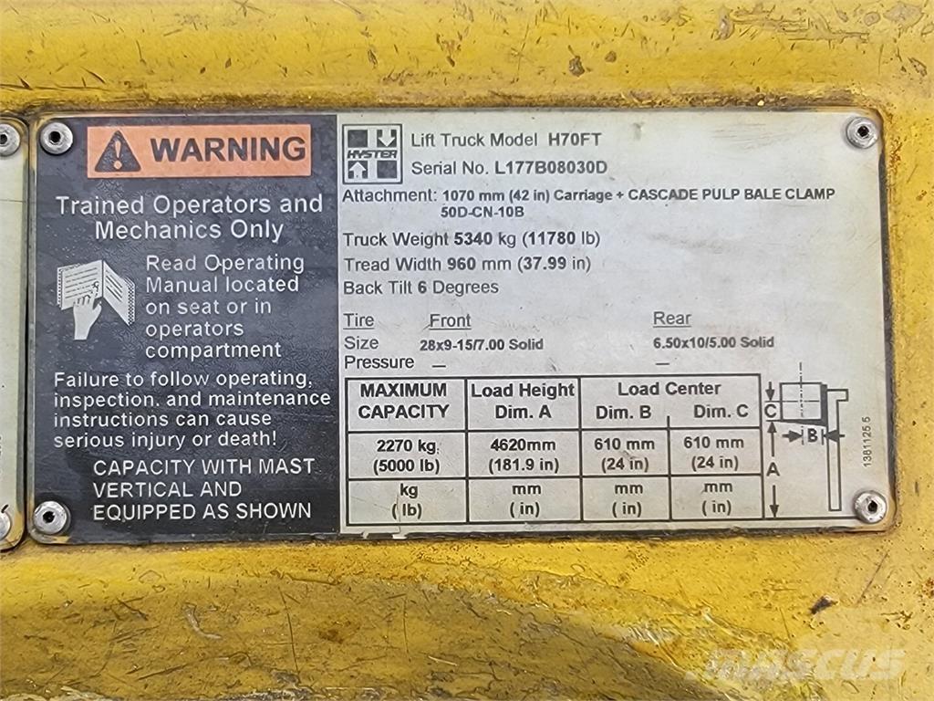 Hyster H70FT Muut koneet
