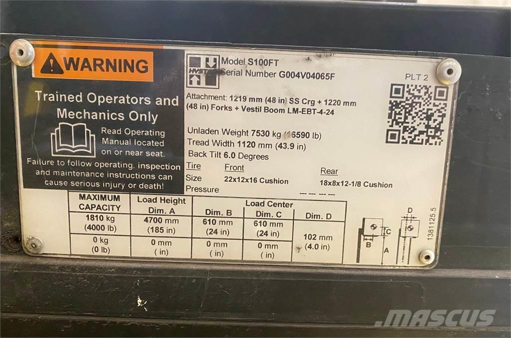 Hyster S100FT Muut koneet