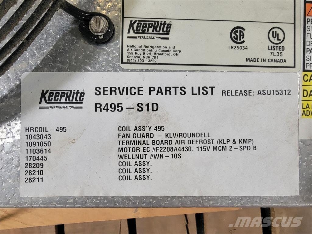  KEEPRITE R495-S1D Lämmitys- ja sulatuslaitteet