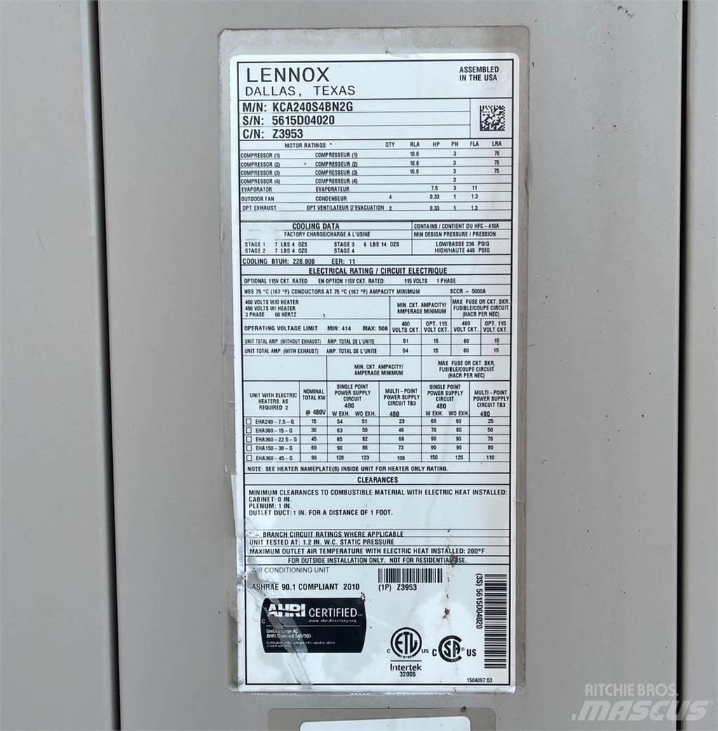  LENNOX KCA240S4BN2G Lämmitys- ja sulatuslaitteet