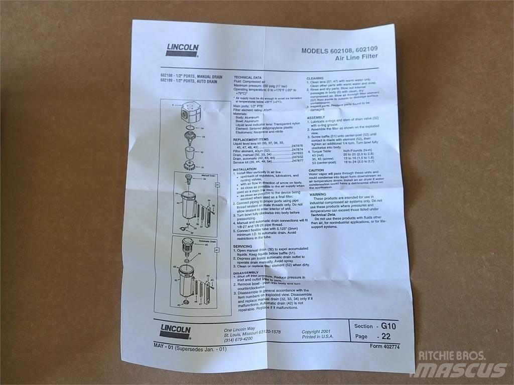 Lincoln 602108 Muut koneet