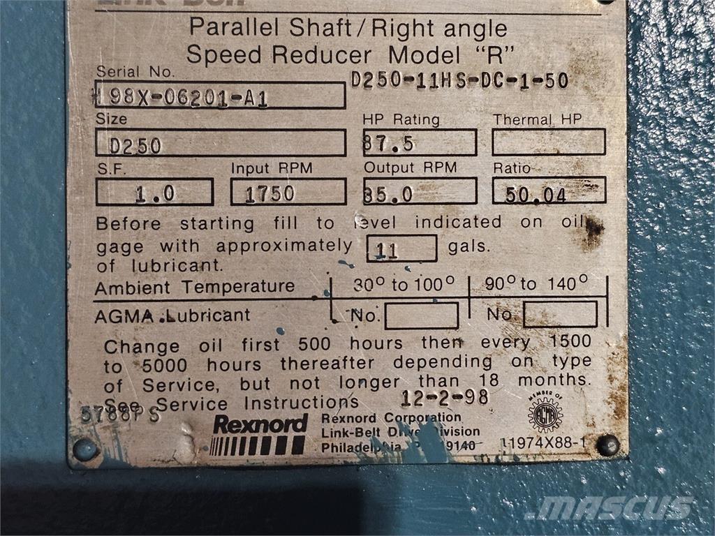 Link-Belt D250 Muut koneet