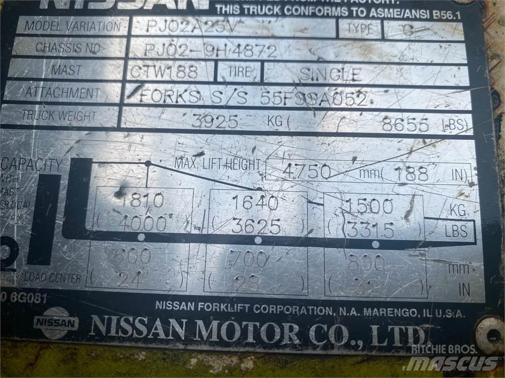 Nissan PJO2A25V Muut koneet
